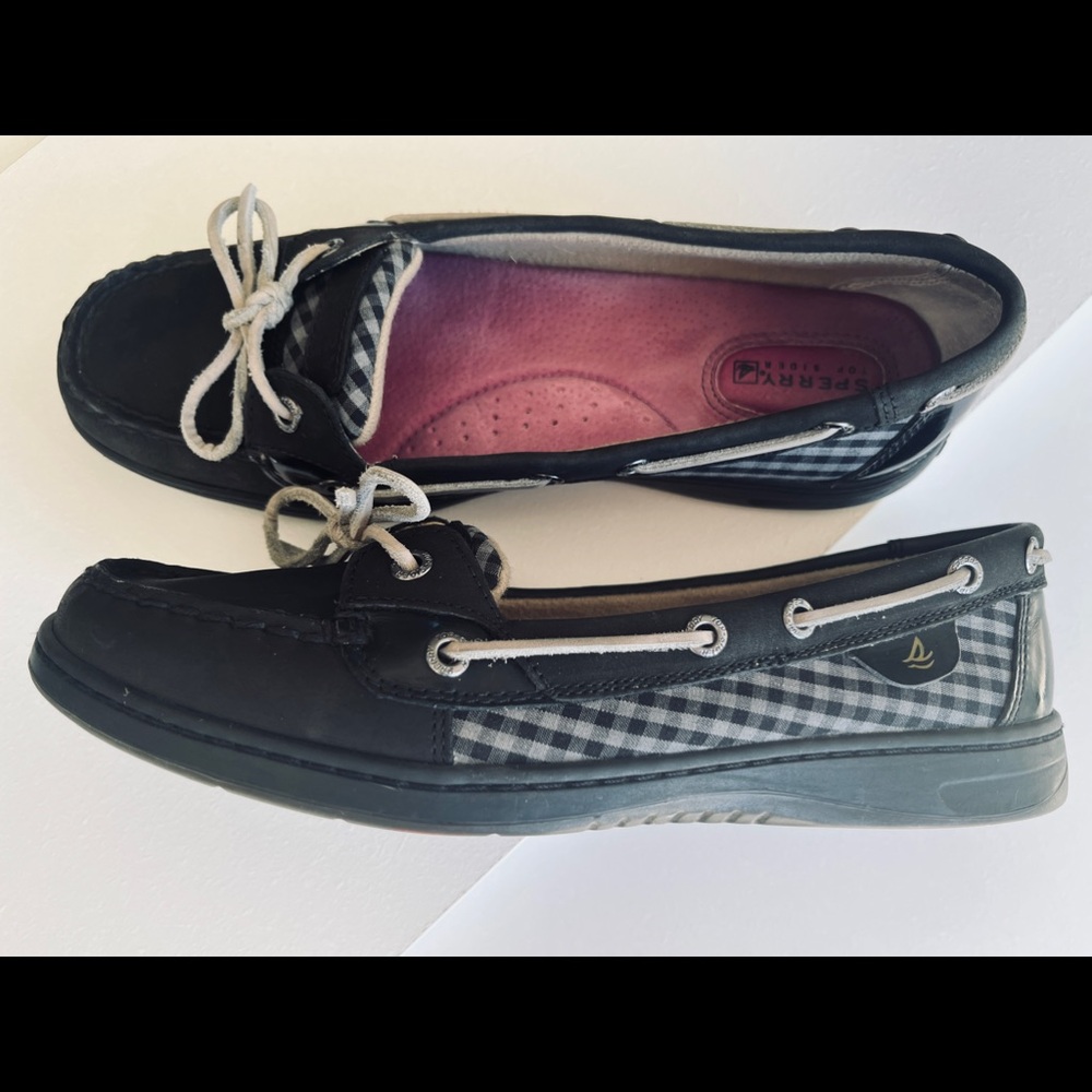 Sperry Top Sider Angelfish Boat Shoes - Black/Silver Two Tone
